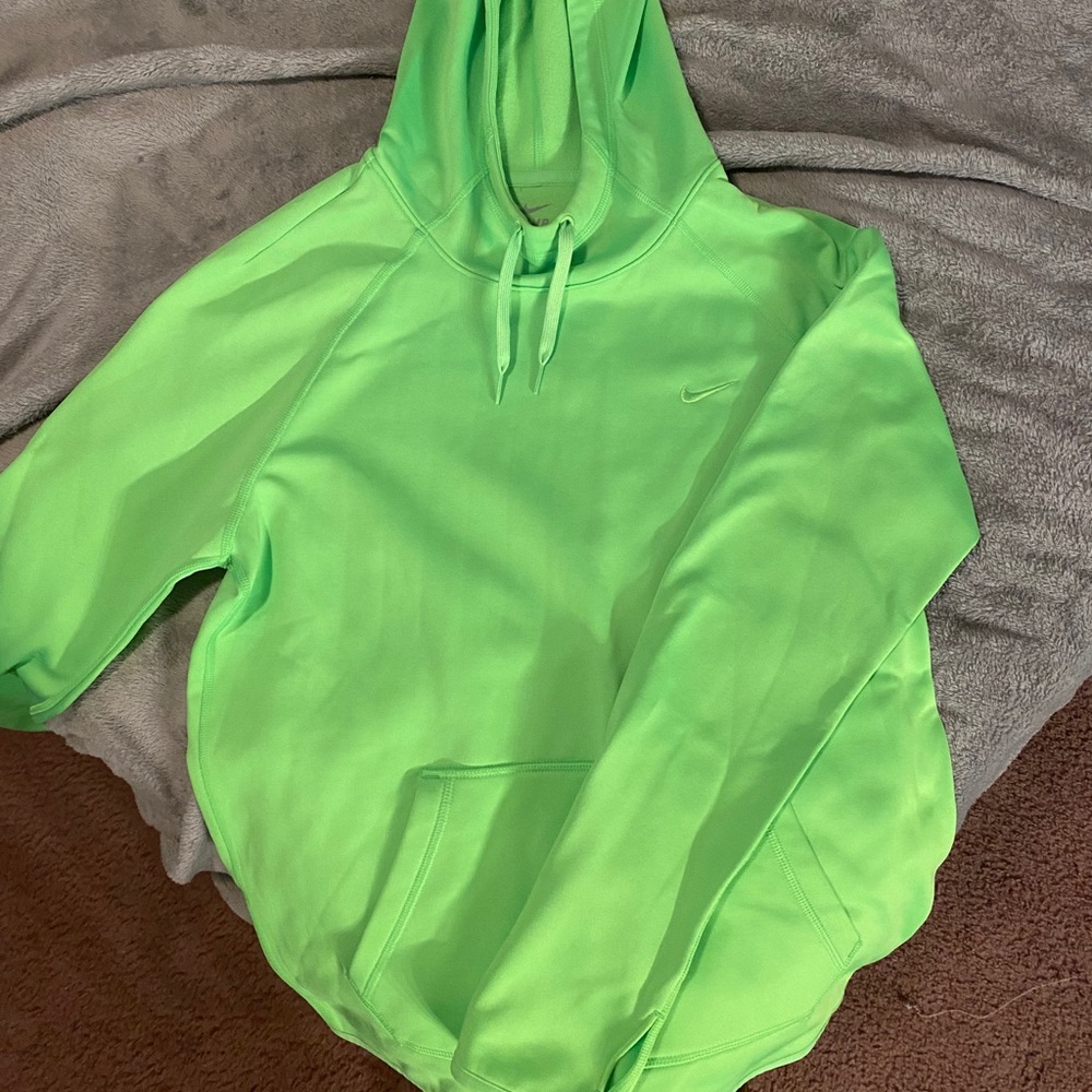Nike Therma-Fit neon green hoodie size S